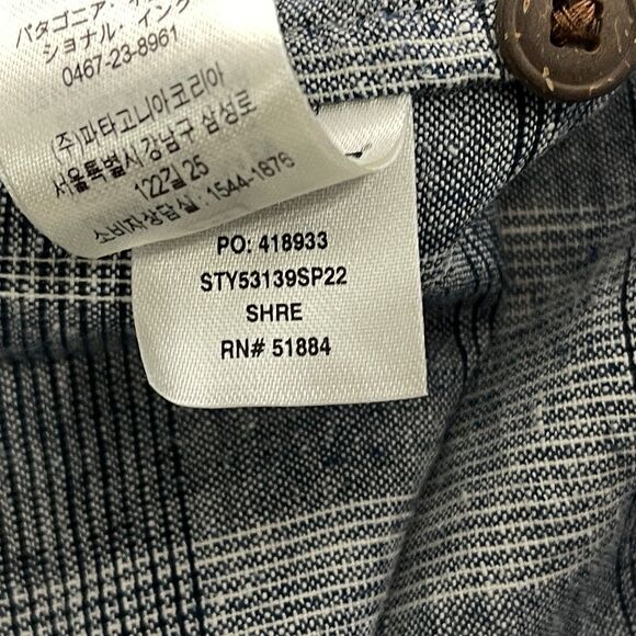 Patagonia 2022 Back Step Hemp Organic Cotton Plaid Shirt Men's Size Large - Picture 6 of 10